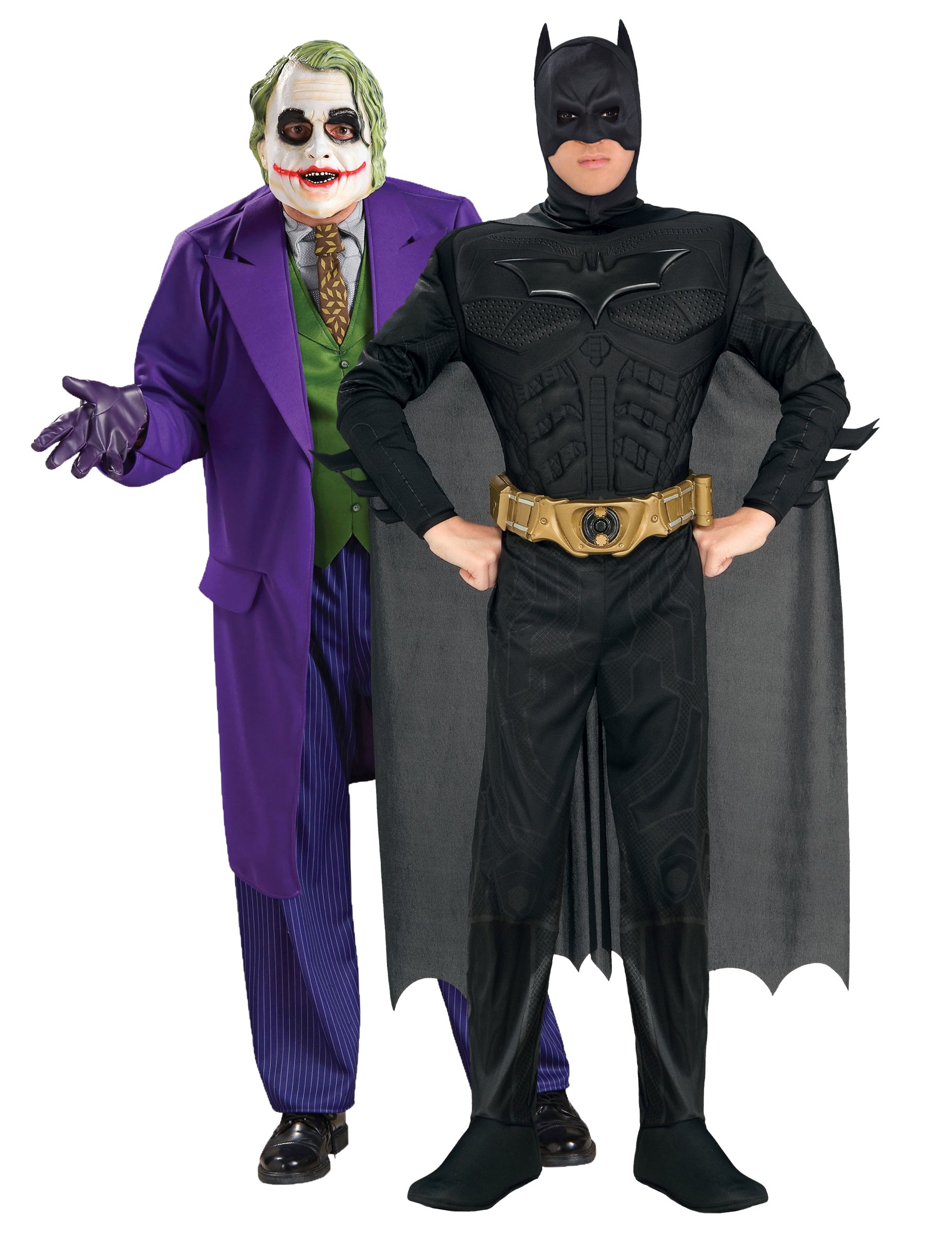 Batman und Joker-Kostüm für Herren Superheld Paarkostüm