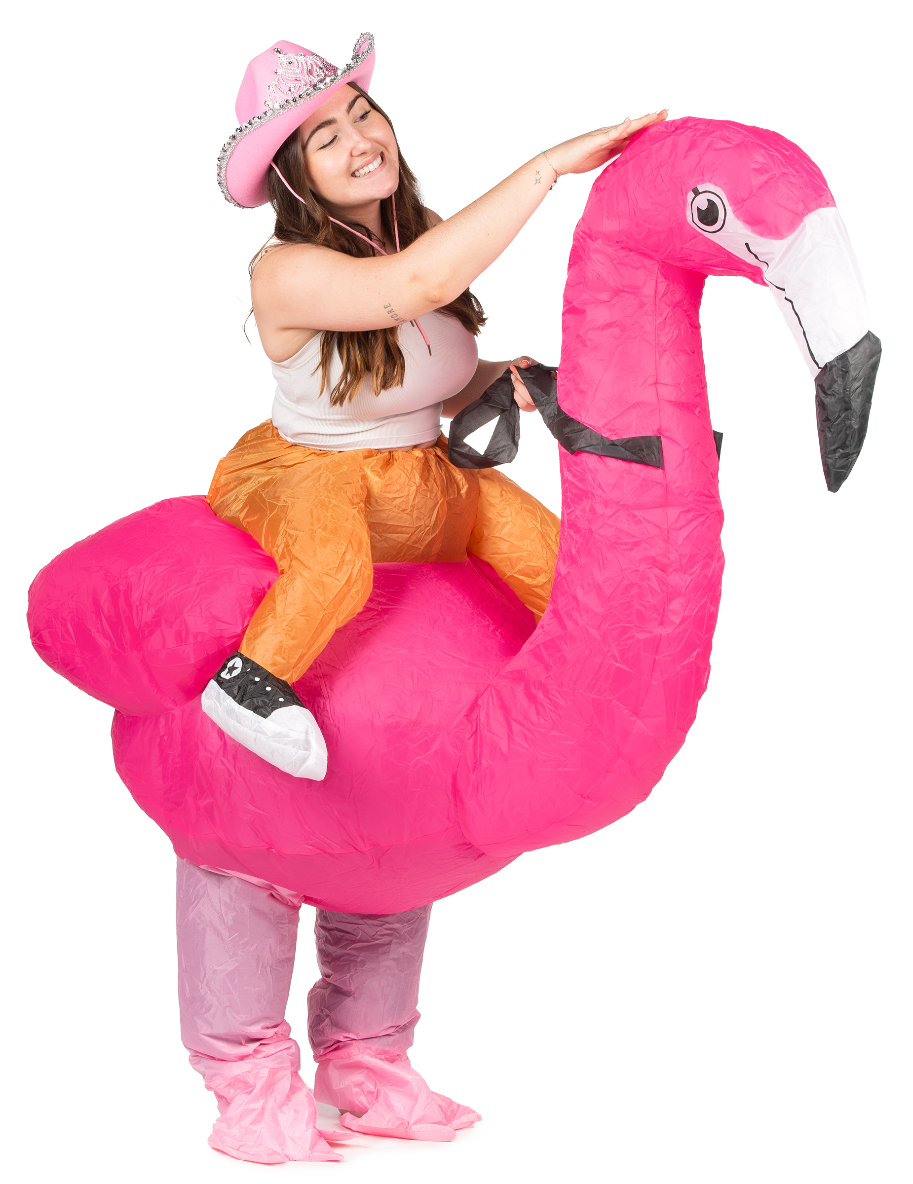 Carry-on Flamingo-Kostüm für Erwachsene