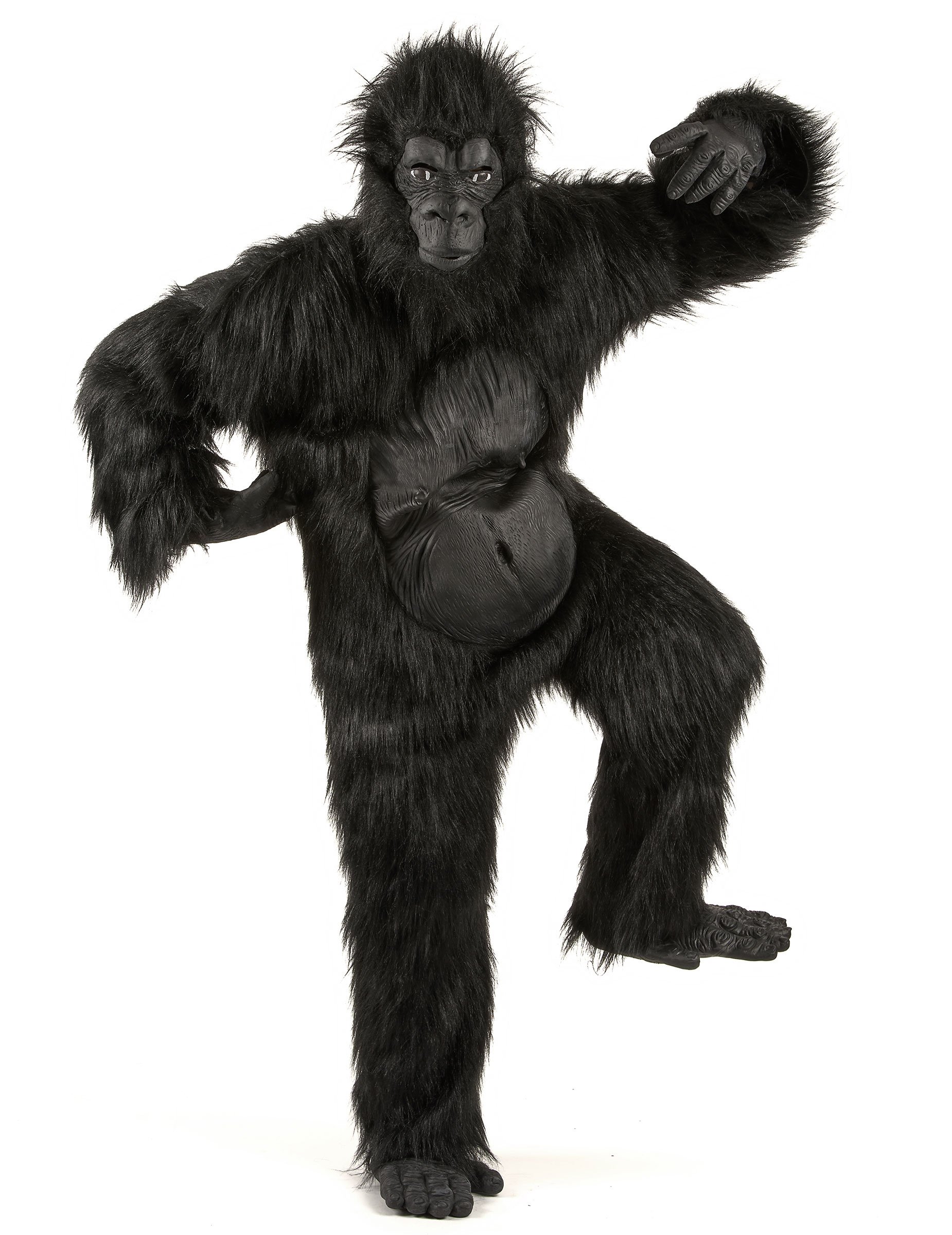 Gorilla Kostüm mit Maske schwarz