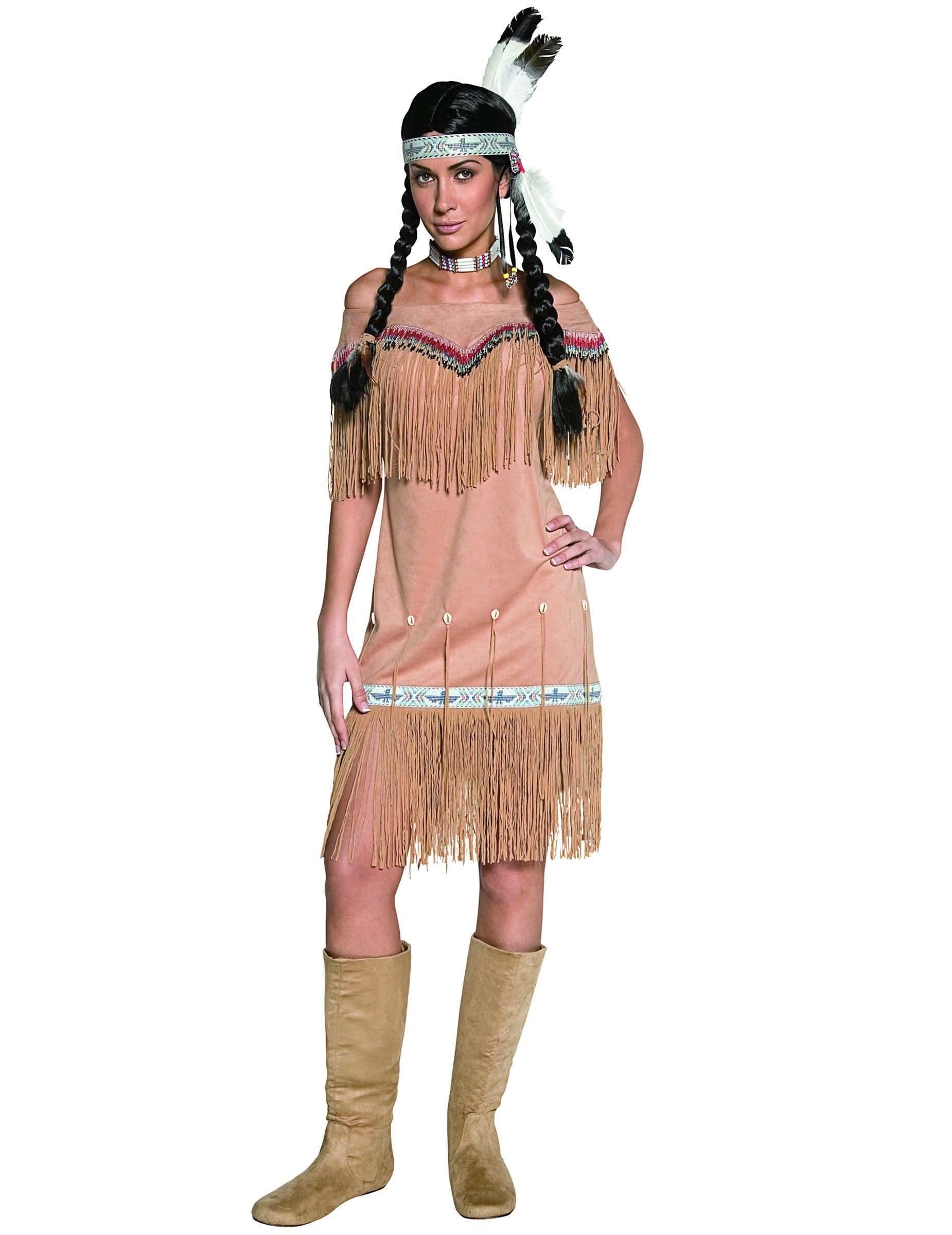 Indianerin Kostüm braun-beige