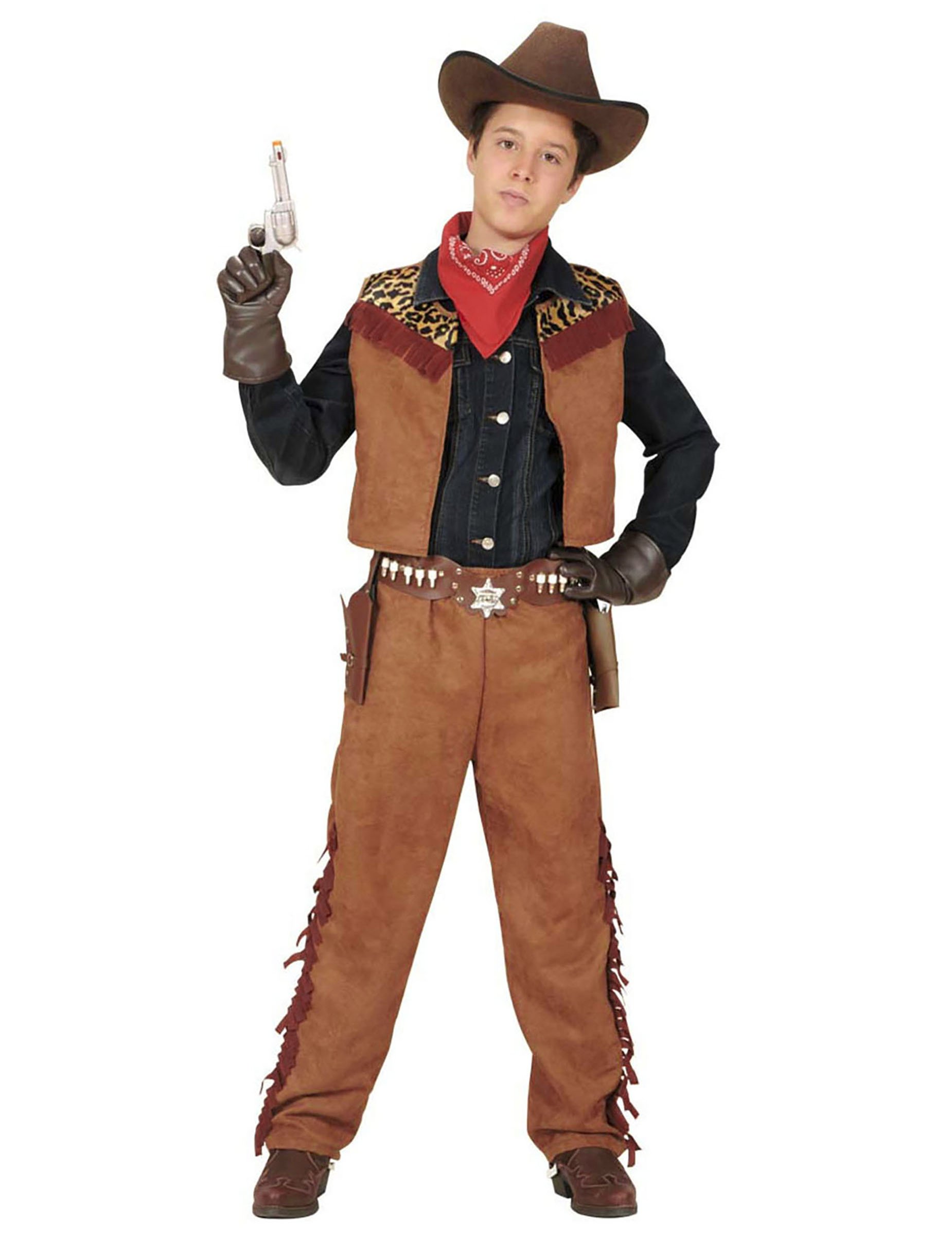 Jungen-Cowboy-Kostüm braun