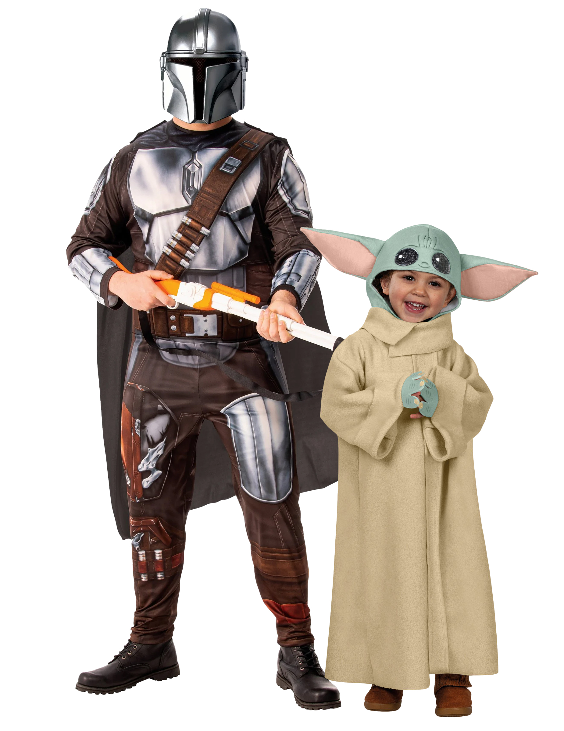 Mandalorian und Baby Yoda Star Wars Eltern Kind