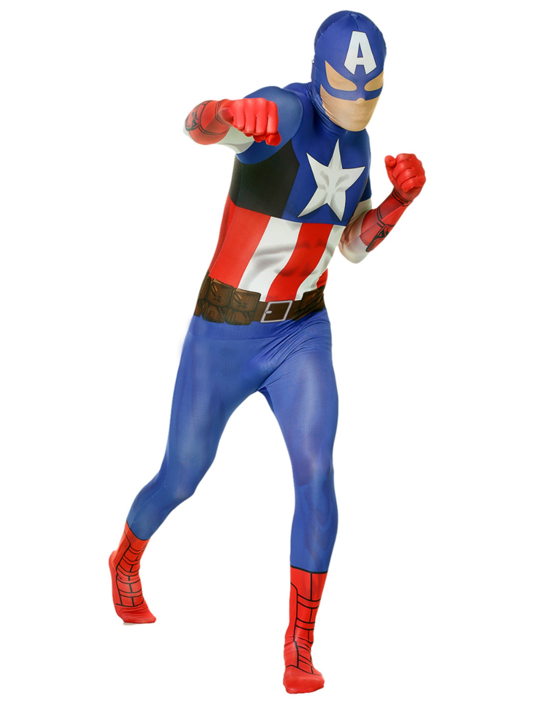 Marvel Captain America Value Morphsuit Lizenzware blau-weiss-rot