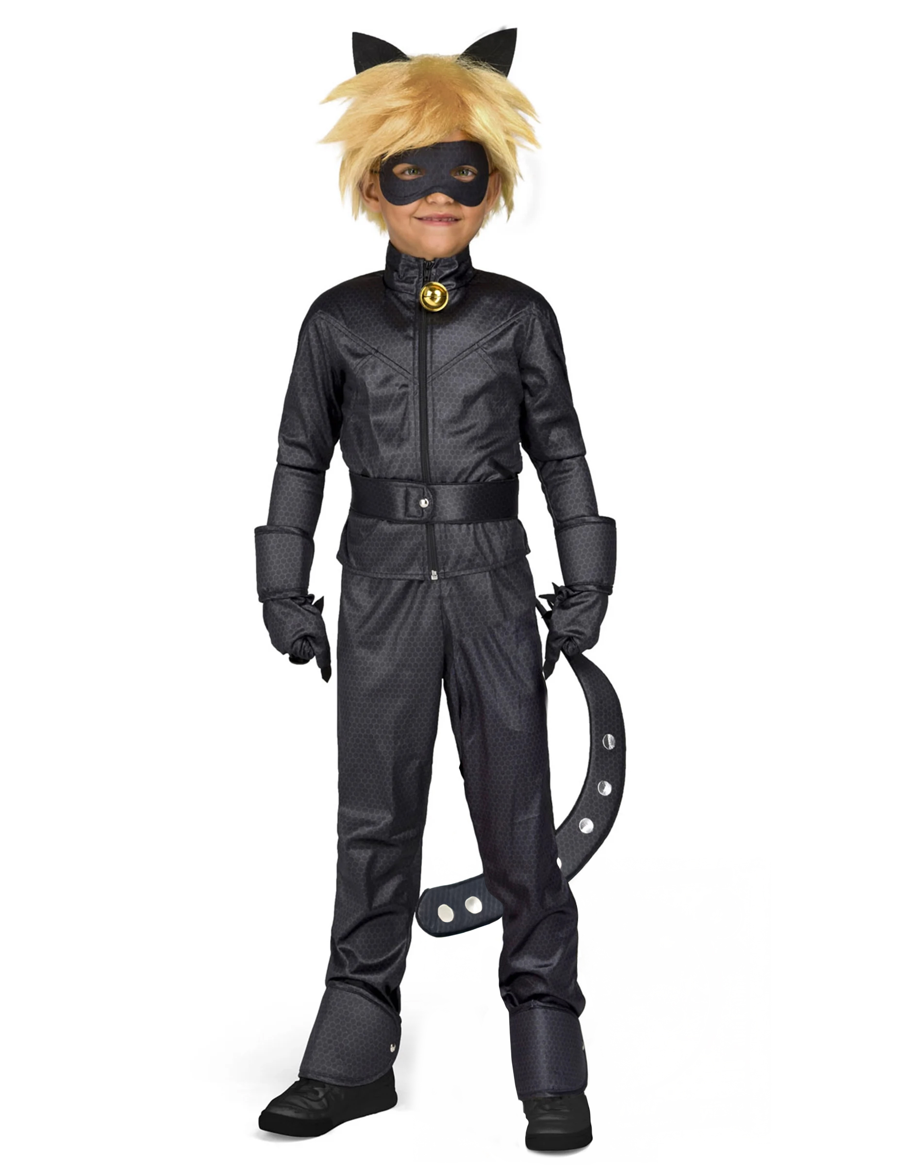 Offizielles Cat Noir-Kinderkostüm Miraculous-Lizenzkostüm schwarz