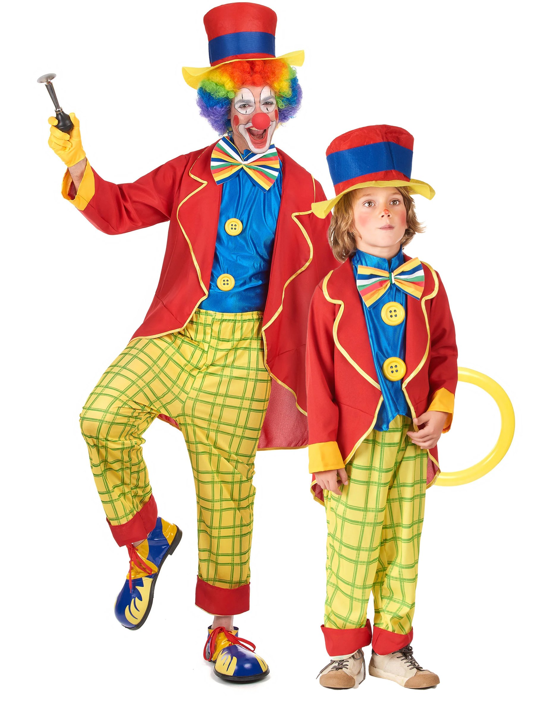 Paarkostüm Clowns Erwachsener-Kind