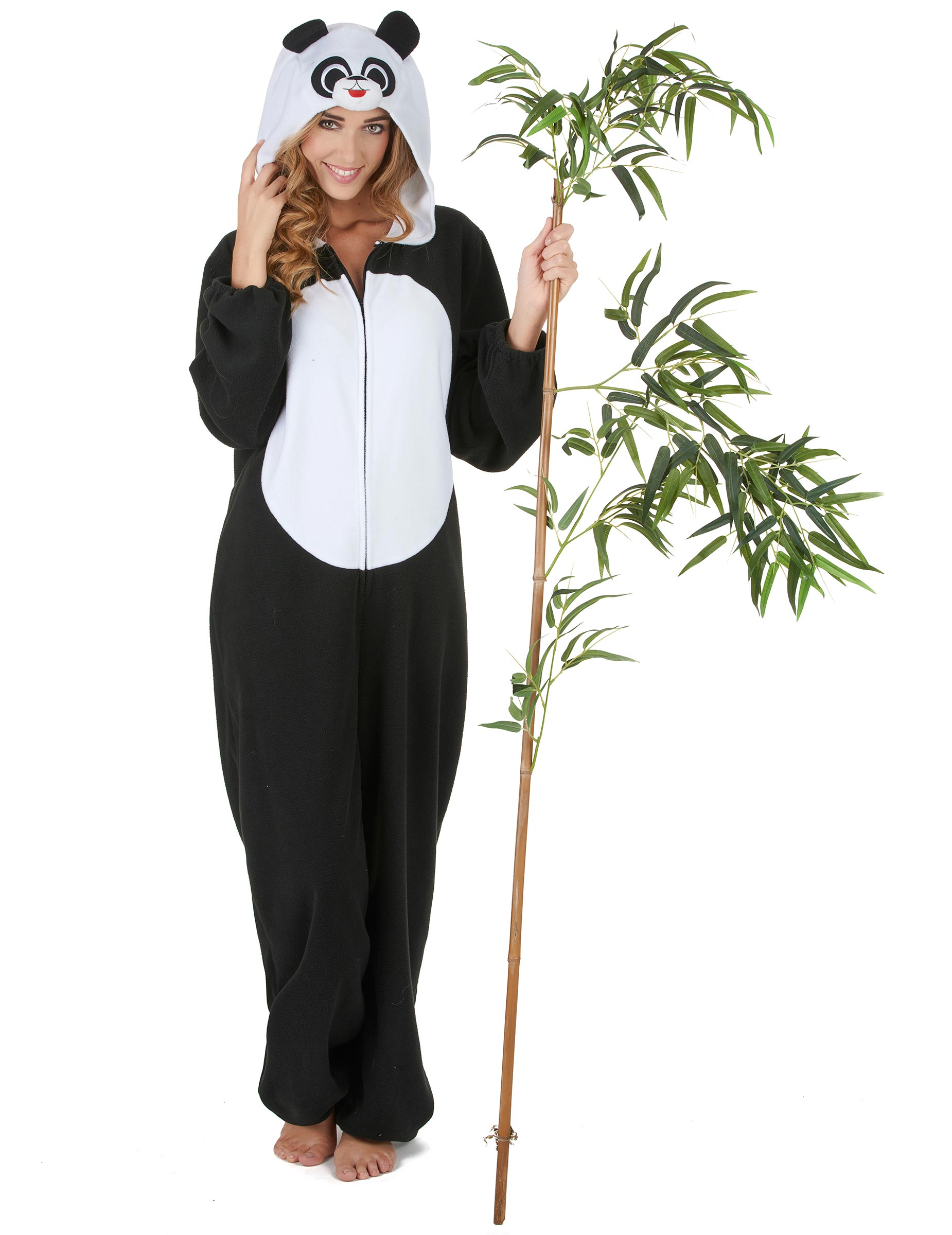Panda-Damenkostüm Tierkostüm schwarz-weiss