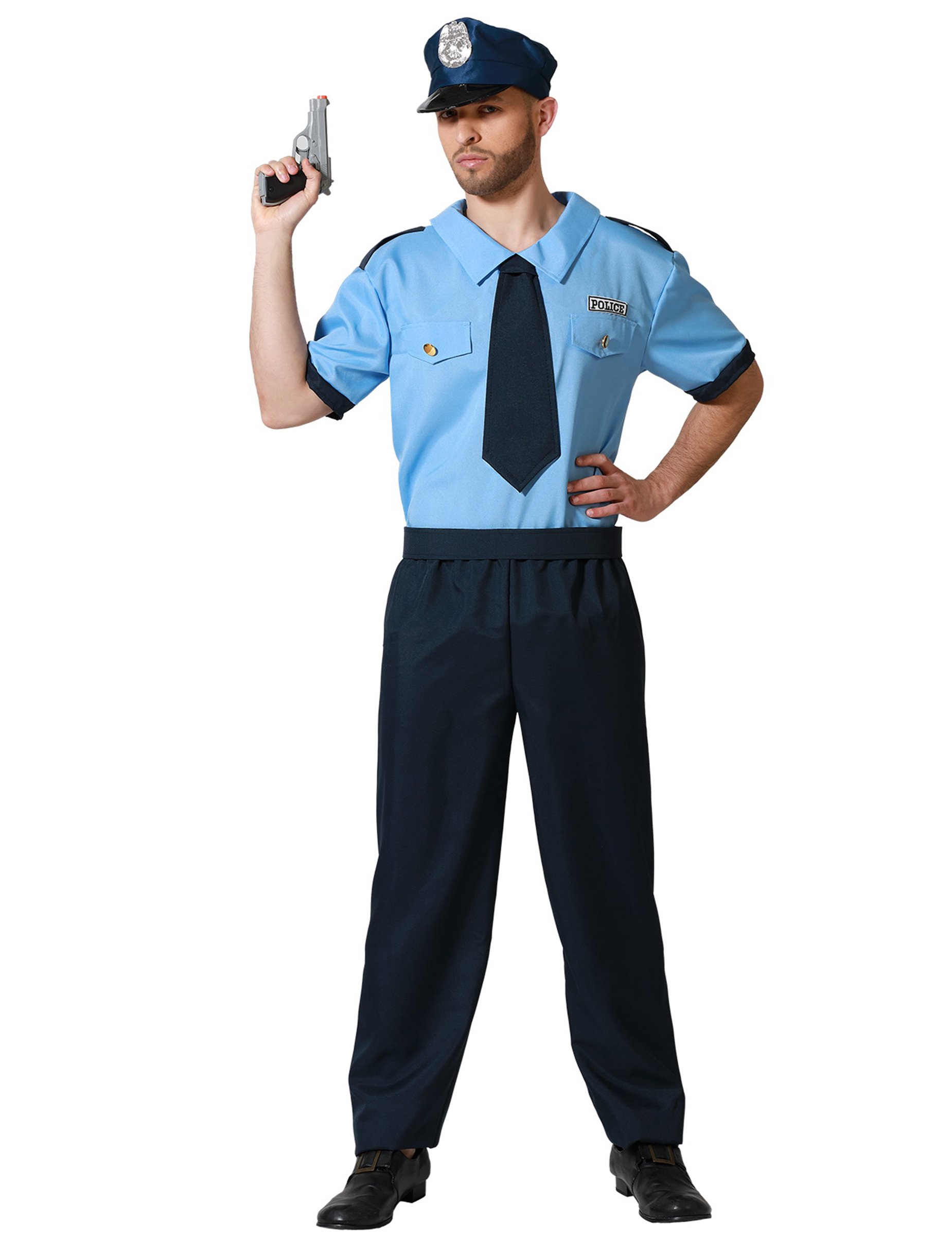 Polizei-Kostüm für Herren blau