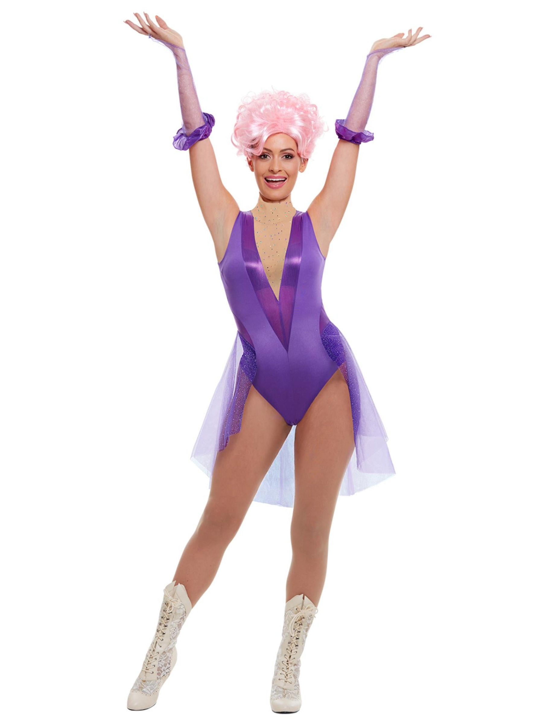 Trapezkünstlerin-Kostüm für Damen Faschingskostüm violett