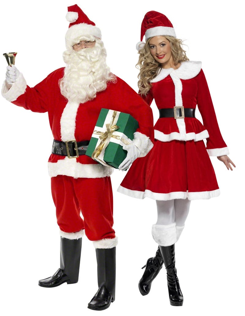 Weihnachts-Paarkostüm für Erwachsene Weihnachten rot-weiss