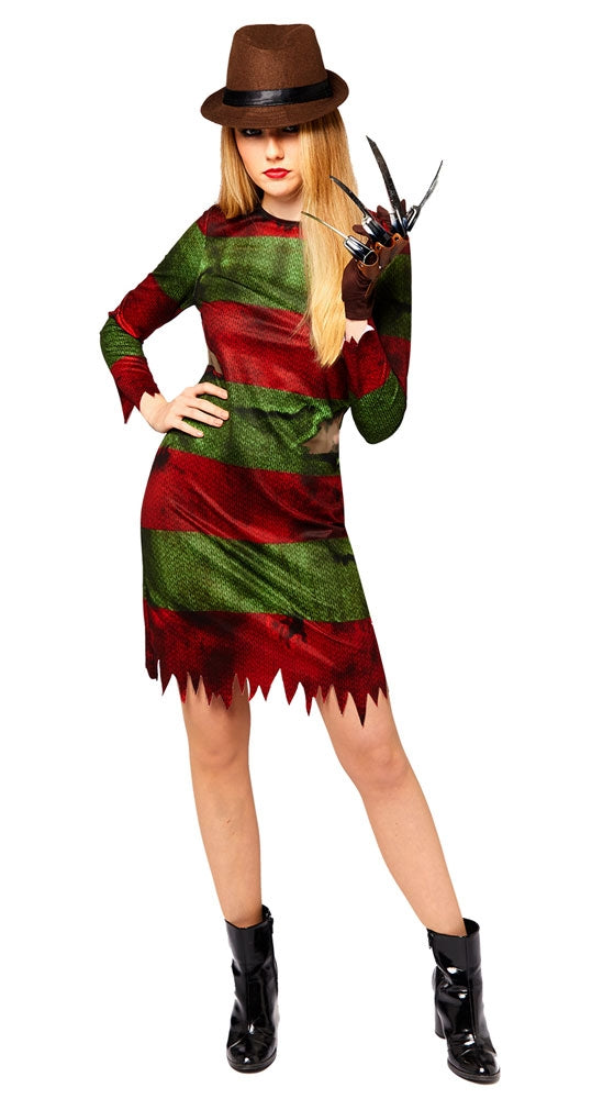 Freddy Krüger Lady Damenkostüm - Damen 34/36 grün-rot | Karneval & Fasching | Kostüme.com