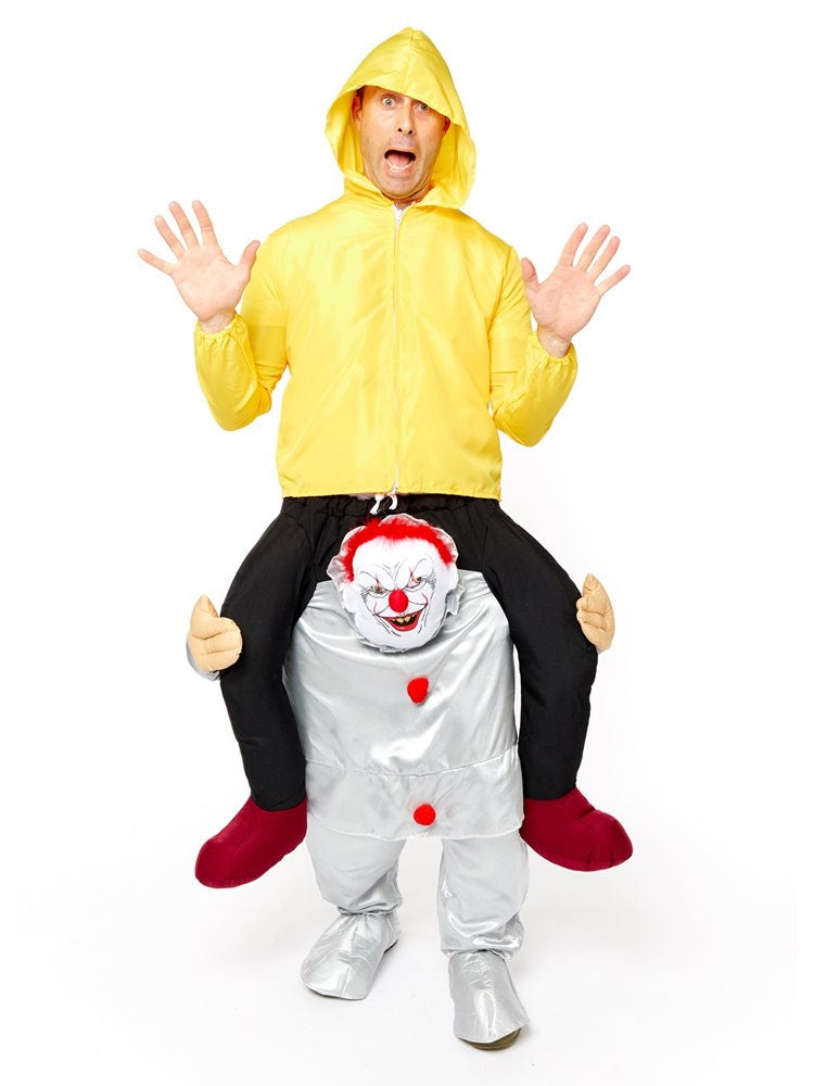 Horror Clown Huckepack Kostüm für Erwachsene - Einheitsgröße (S-L) bunt | Karneval & Fasching | Kostüme.com