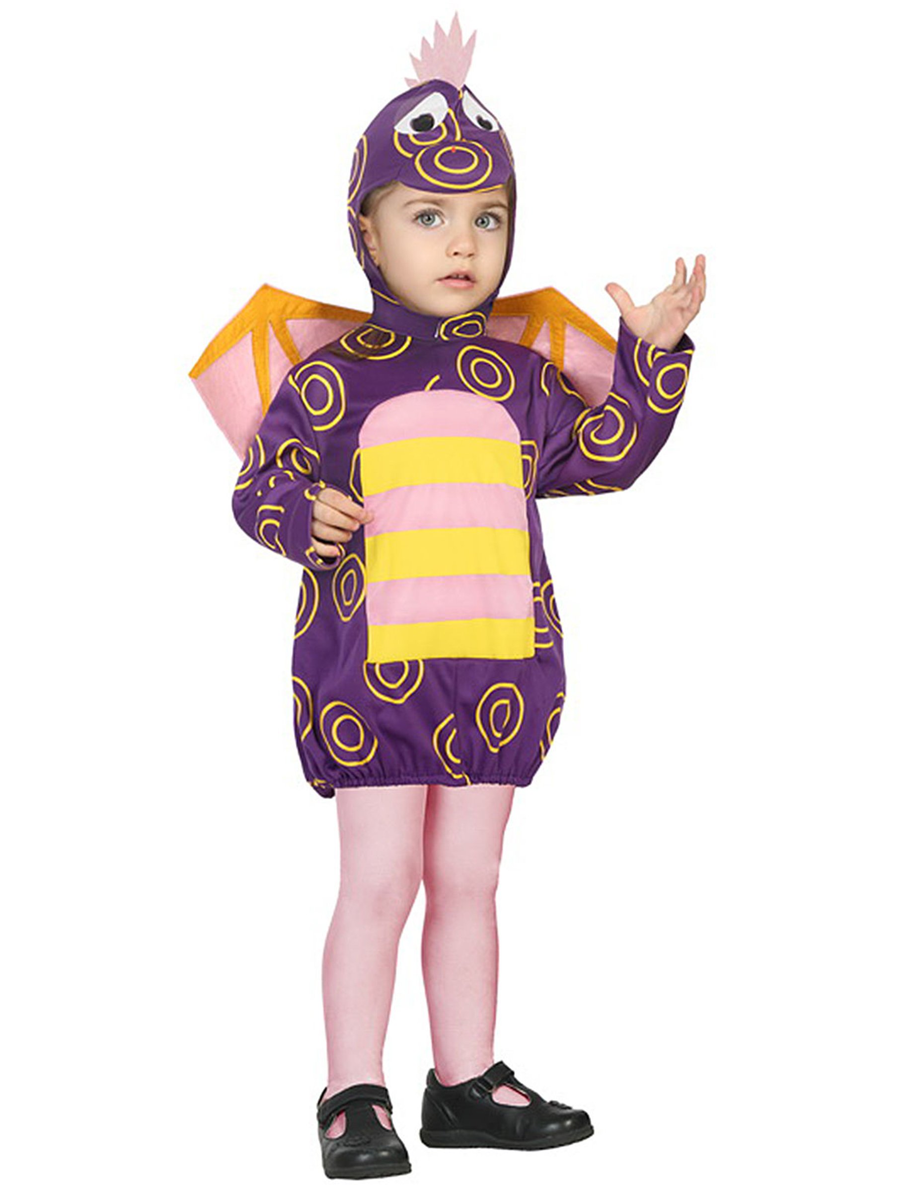 Kleiner Drache Babykostüm Dinosaurier lila