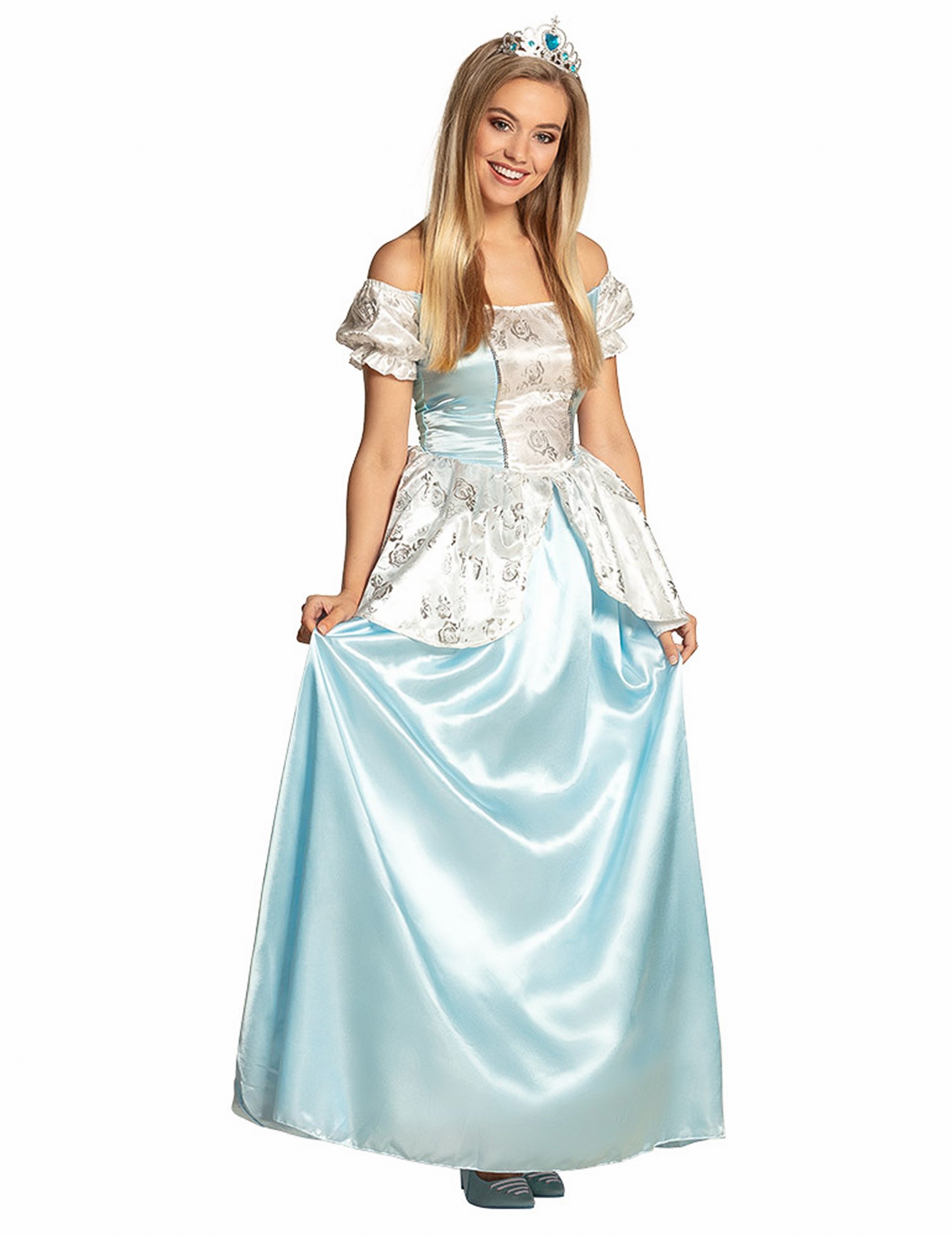 Prinzessinnen-Kostüm für Damen hellblau