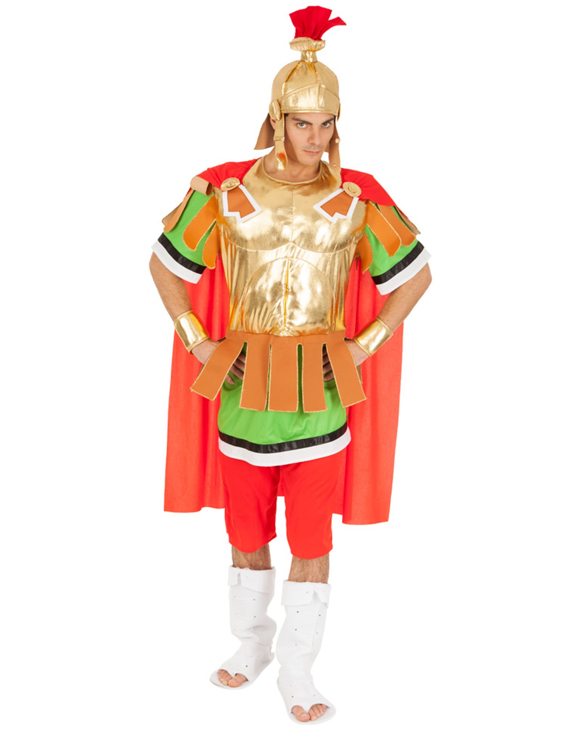 Römischer Legionär Herrenkostüm Asterix und Obelix gold rot