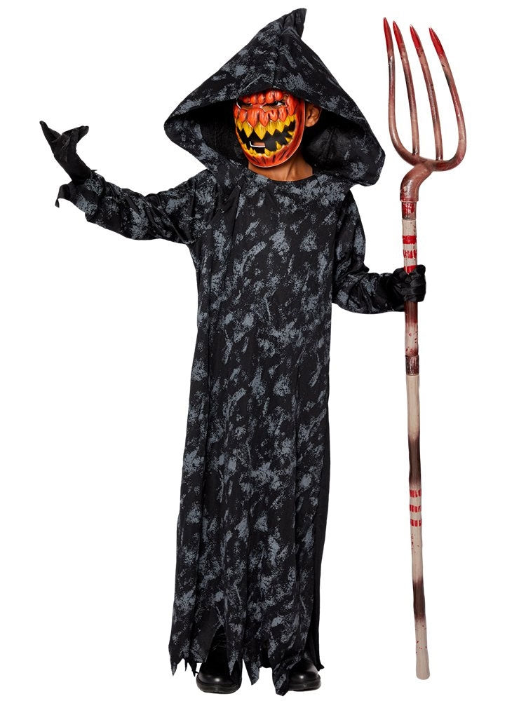 Kürbis Sensenmann Kinderkostüm - Kinder 11-12 Jahre grau | Karneval & Fasching | Kostüme.com