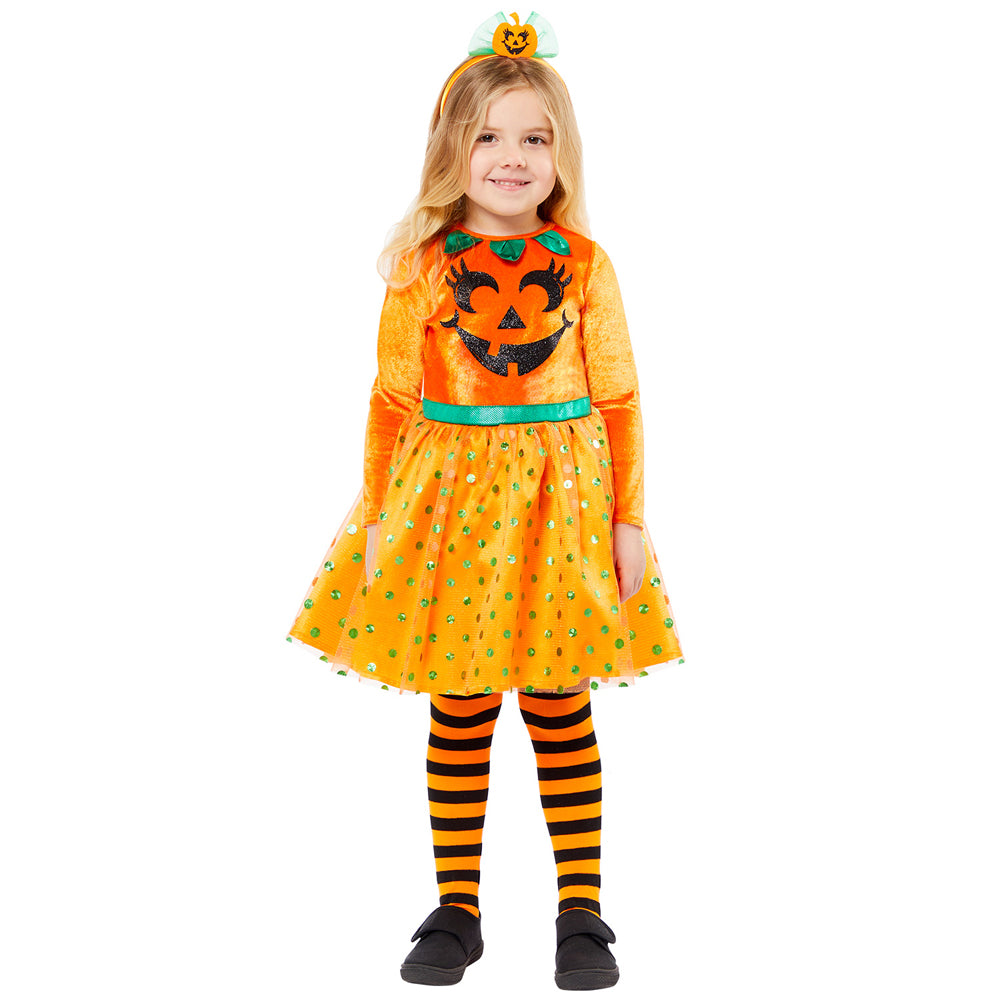 Mini Baby Kürbis Mädchenkostüm - Kinder 2-3 Jahre orange | Karneval & Fasching | Kostüme.com