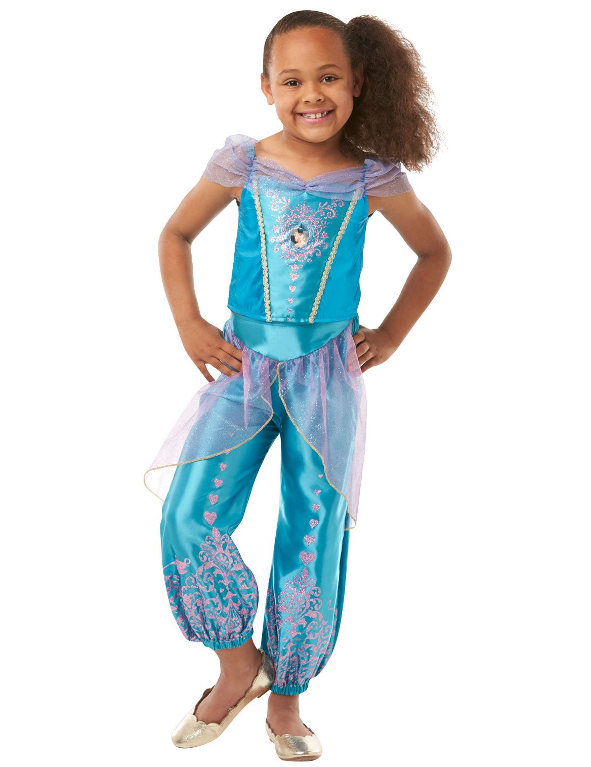 Prinzessin Jasmin-Kinderkostüm blau-lila