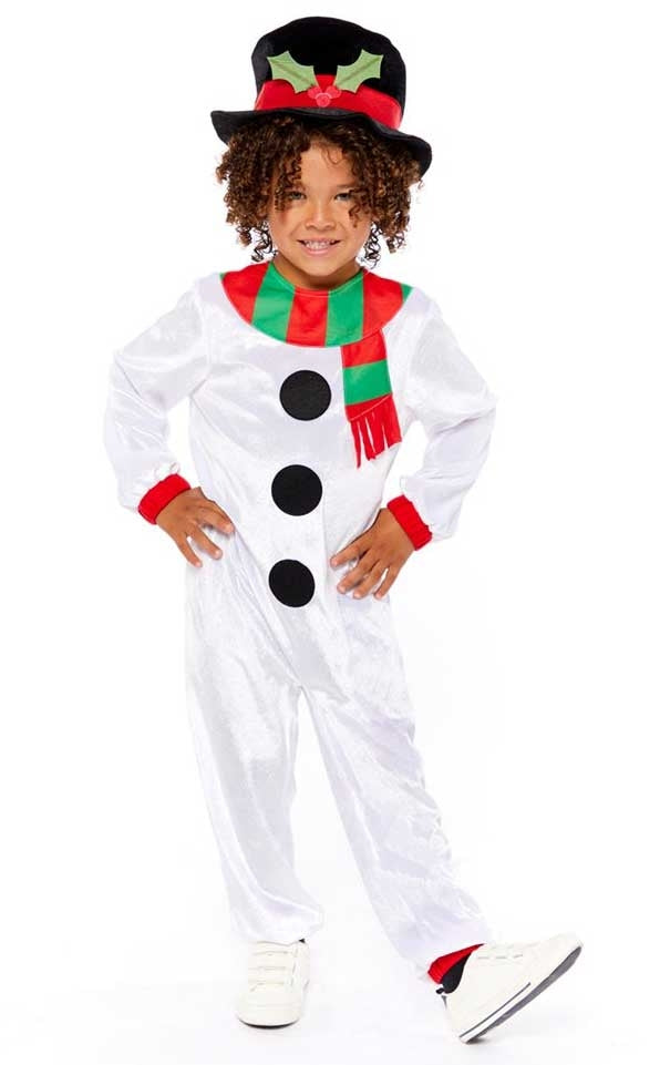 Snowman Schneemann Kostüm für Kinder - Kinder 6-8 Jahre weiß | Karneval & Fasching | Kostüme.com