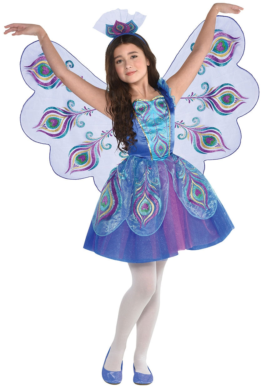 Violet Pfau Kostüm für Mädchen - Kinder 8-10 Jahre violett | Karneval & Fasching | Kostüme.com