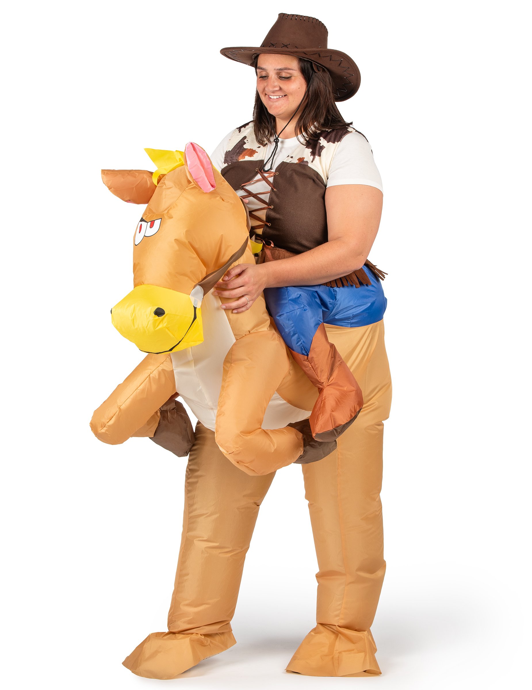Aufblasbarer Cowboy Huckepack Kostüm
