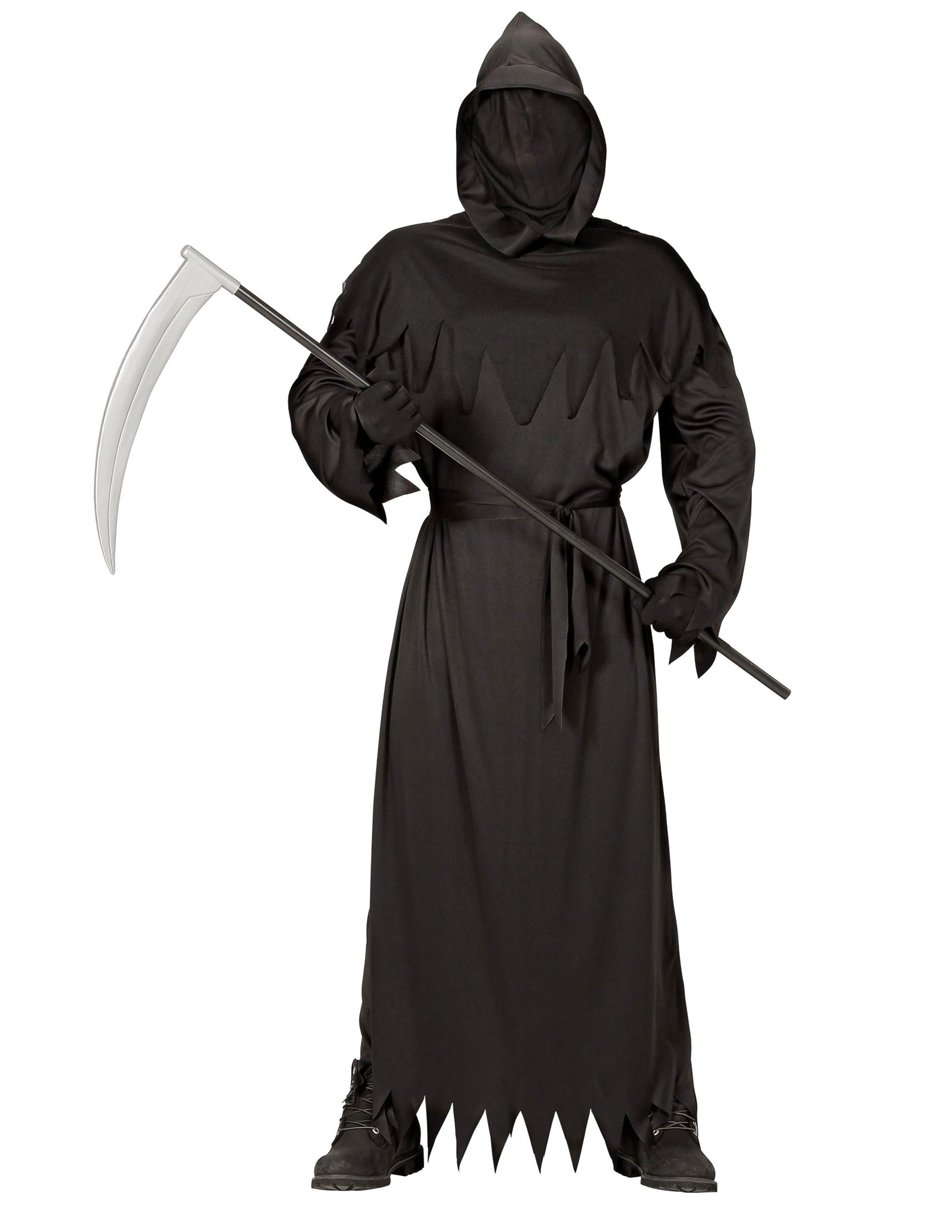 Kostüm des Todes für Herren Halloween-Kostüm schwarz