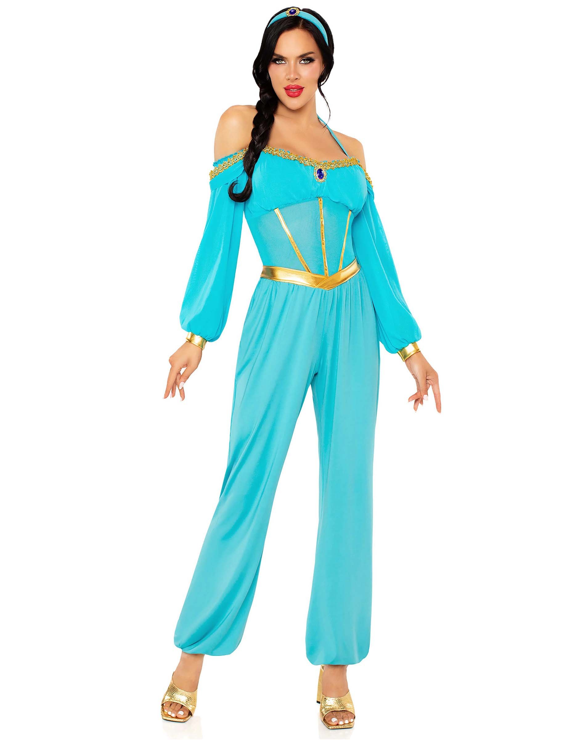 Prinzessin Kostüm orientalisch für Damen blau gold