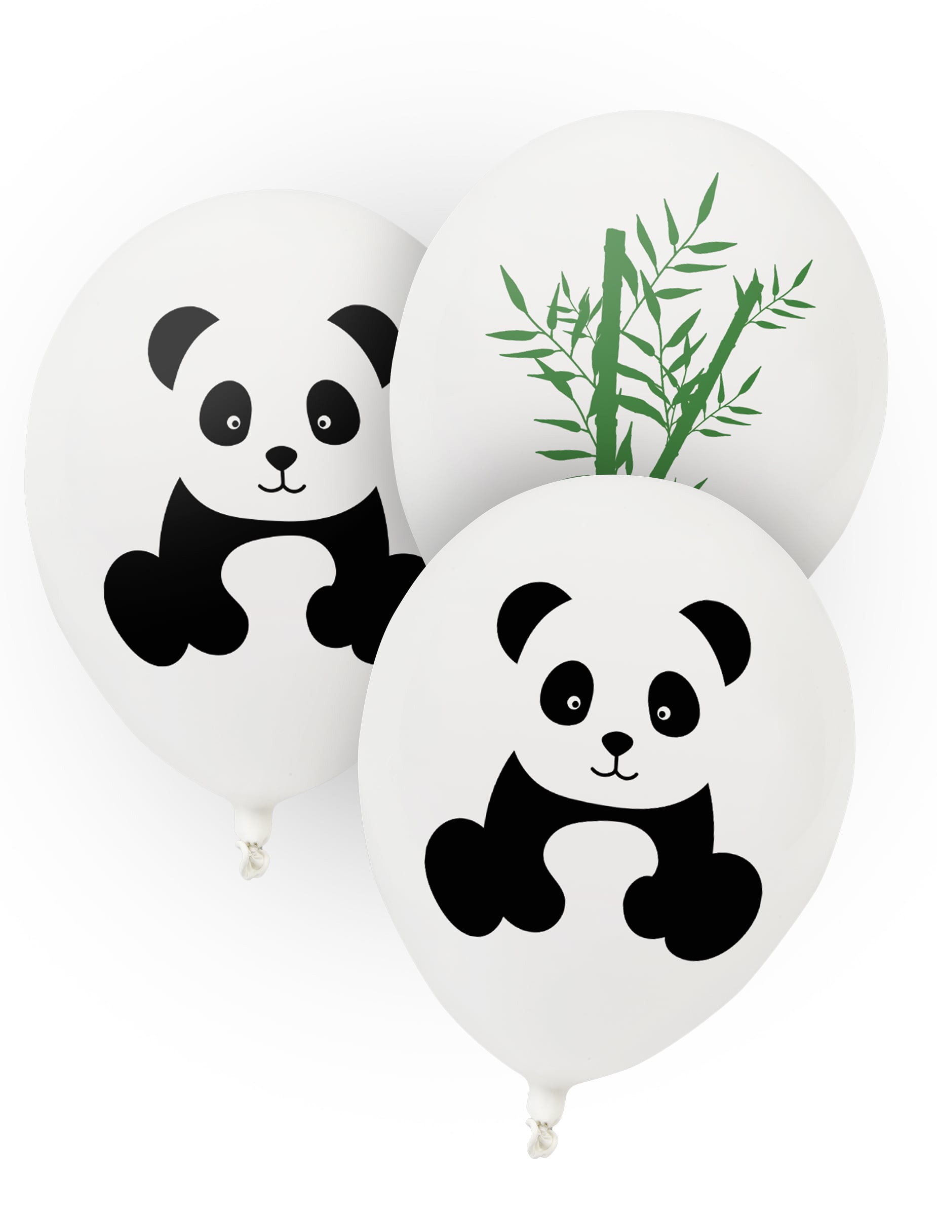 8 Panda-Ballons aus Latex 25 cm Geburtstagsdeko