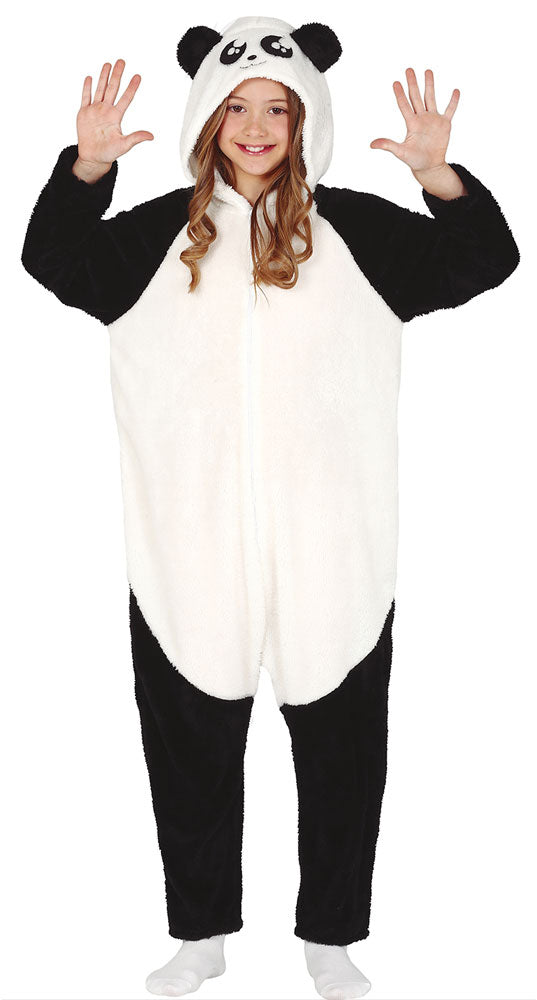 Panda Jumpsuit Overall Kinderkostüm - Kinder 10-12 Jahre weiß | Karneval & Fasching | Kostüme.com